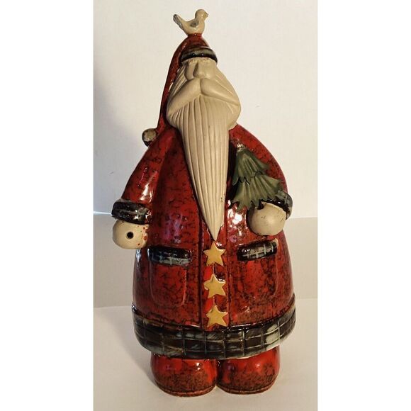 Folk Art Santa Figure Rustic Christmas Decor Holiday St. Nick - Picture 1 of 5